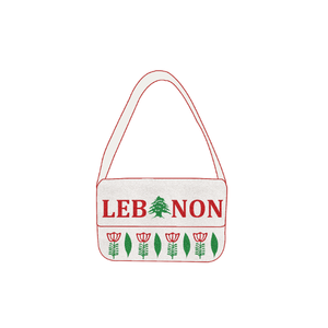 Bolso Bandolera con la Bandera del Líbano – Bolso Bandolera Hecho a Mano con Cuentas Bordadas y una Sola Correa para Uso Diario con Diseño de Estilo Nacional - Product Image 1