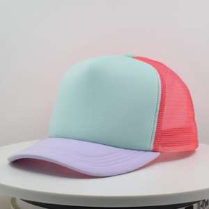 Casquette de baseball professionnelle personnalisée en sergé style sport, 5 panneaux, visière incurvée, doublure satinée, bicolore, durable - Product Image 4