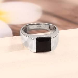 Black Onyx <b>Ring</b> 925 Sterling <b>Silver</b> Or 14K Solid Gold Engagement <b>Ring</b> Black Onyx Signet <b>Ring</b> July Birthstone Gift For Him - Product Image 3