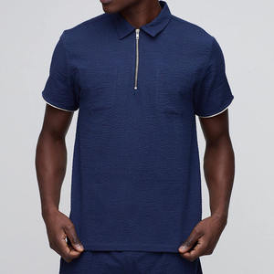 Camiseta Polo Premium de Manga Corta con Media Cremallera para Hombre, Mezcla de Algodón y Poliéster, Ropa Deportiva Casual, para Uso Diario en Verano - Product Image 2