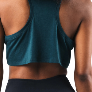 LDB Muscle Tank Camiseta sin mangas para mujer, corte ajustado, elástica, para gimnasio, entrenamiento, color cian oscuro - Product Image 6