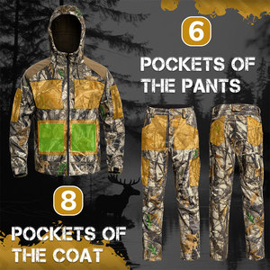 Comfortable Breathable <b>Top</b> Selling Hunting Tracksuits Lightweight Outdoor Wear Hunting Tracksuits Made In Pakistan - Product Image 6