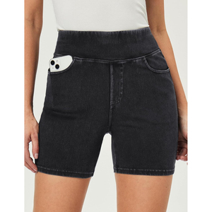 Shorts de Mezclilla Oscuros de Cintura Alta con Bolsillos, Transpirables, Casuales, para Verano, Ropa de Mujer, Precio de Fábrica OEM 2026, ODM - Product Image 6