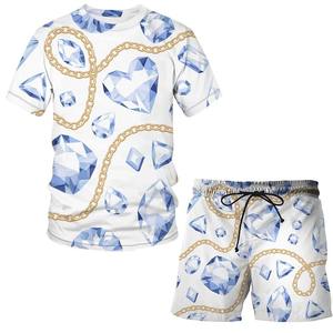 High Street Summer Fitness Wear Set O Neck T-Shirt and Shorts Plain <b>Hip</b> Hop Style Comfortable <b>Hip</b> Hop High Street Summer Use - Product Image 2