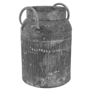 Best Selling Farmhouse Rustic Flower Vase Vintage <b>Galvanized</b> Metal Milk Can Decorative for Home Decor Customizable Size - Product Image 4