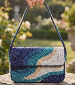 Summer Starfish Pattern Embroidered Seed Beaded Crossbody Purse Ocean Scene Evening Clutch Shoulder <b>Bag</b> <b>Women</b> Summer <b>Travel</b> <b>Bag</b> - Product Image 4