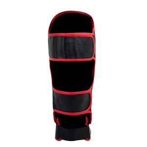OEM Supply Customizable Logo Heavy Duty Breathable Boxing MMA Leather Shin Guards with Foot Protection for Thai Boxing - Product Image 2