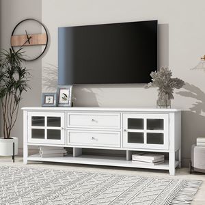 Mobile TV dal Design Moderno per Televisori fino a 60 Pollici, Centro di Intrattenimento Multifunzionale con Ampio Spazio di Archiviazione, Mobile Porta TV, Console Multimediale - Product Image 2