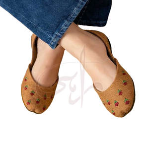 Chaussures Khussa pour femmes de haute qualité, marque privée, semelle extérieure en cuir antidérapante, dessus en jute, design tendance, en stock - Product Image 2