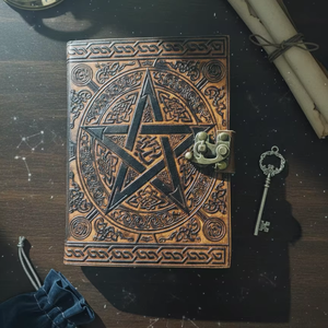 AAN Overseas Ventures Carnet en Cuir Vintage Pentagramme avec Fermoir Métallique Fait Main, Journal Souvenir, Cadeau de Voyage Premium - Product Image 2