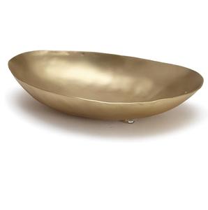 Bol de service en métal finition or artisanal, bol décoratif moderne pour fruits, collations, décoration intérieure - Product Image 1
