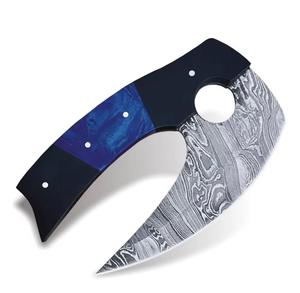 Cortador de Pizza de Acero de Damasco Hecho a Mano Único y Personalizado con Funda de Cuero - Steel Craft International - Product Image 4