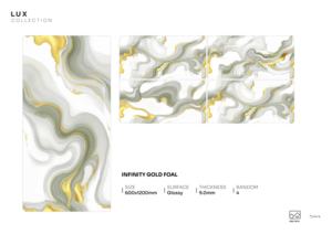 Panel de Porcelana Brillante Prime Luster de 600x1200mm 60x120cm 24x48 Pulgadas, Azulejo de Superficie Arquitectónica Moderna - Product Image 4