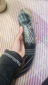 Jarra de búfalo tallada vikinga personalizada hecha a mano cuerno de ágata para beber Natural Animal koi taza estilo cerveza decoración Koi taza - Product Image 2