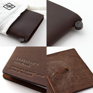 Made in Japan Travelers Notebook Passport Size Genuine <b>Leather</b> Refillable Journal Retro Travel Diary Pocket 60 Sheets Gift - Product Image 5