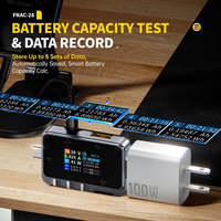 FNIRSI FNAC-28 Probador USB Tipo-C, Medidor de Voltaje y Corriente USB, Probador de Capacidad de Banco de Energía con Carga Rápida PD QC