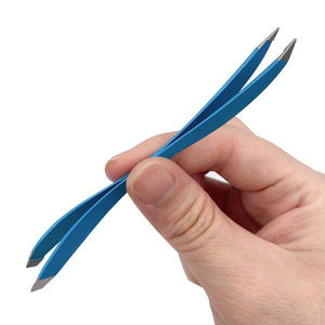 Pince à épiler professionnelle double face en acier inoxydable, pointue, pour l'épilation des sourcils et des poils du visage, design luxueux, logo personnalisé - Product Image 5