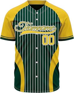 Maillot de baseball personnalisé en coton biologique respirant à manches courtes avec broderie - Product Image 2