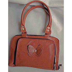 กระเป๋าถือหนังแท้สำหรับผู้หญิงกระเป๋าสตางค์สีน้ำตาลสีเหลืองดอลลาร์ขนาด15 M L - Product Image 3