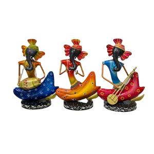 Figura Decorativa Musical de Ganesha, Estilo Art Deco, Hecho en India, para Múltiples Ocasiones: Diwali, Jubilación, Aniversario, Condolencias, Cumpleaños - Product Image 1