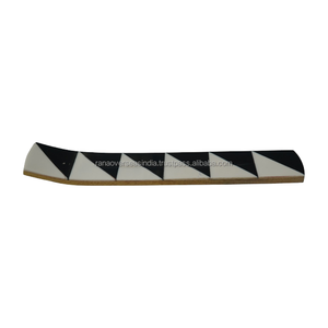 Geometric Pattern Wooden Incense Holder Ash Catcher Tray Long Stick Burner for Spiritual Yoga Home <b>Decoration</b> - Product Image 3