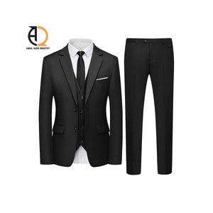 Ensemble de costume décontracté en lin et coton pour homme, coupe ajustée, pour témoin, fermeture simple boutonnage, 2 pièces, vente en gros - Product Image 6