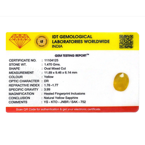 7.35 Carat Oval Cut Yellow Sapphire Loose Gemstone for Fine Jewelry - Product Image 4