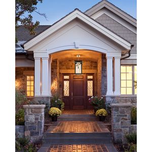 5CCT LED <b>Large</b> Outdoor Pendant Light Fixtures with Integrated 3-Light Black Brass Hanging <b>Lantern</b> Includes LED Integrated Bulbs - Product Image 4