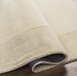 Premium Hand Tufted Low Pile Abstract Wool <b>Rug</b> in Neutral Beige Modern Home Decor Handmade Soft for Living Room Prayer Use - Product Image 1
