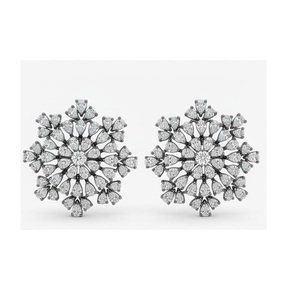 Boucles d'oreilles en moissanite de bonne qualité, bijoux élégants et tendance pour femmes, à porter au quotidien et pour les occasions spéciales, disponibles au prix export. - Product Image 1