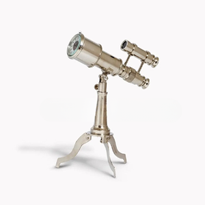 Contemporary Shiny Polished Aluminum Metal Telescope Shape <b>Table</b> <b>Clock</b> Wholesale Price <b>Table</b> Top Decoration - Product Image 1