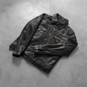 Wholesale ORREN <b>Men's</b> Genuine Leather Shirt - High-Quality Slim Fit Leather Jacket for <b>Men</b> - Sialkot Factory Direct - Product Image 6