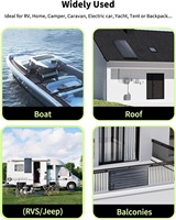 Panneaux solaires flexibles Sunfield SFED-F200M OEM, cellules mono grade A, 200W-240W, surface ETFE, étanche IP67, boîte de jonction 20.5%