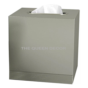 Boîtes à mouchoirs carrées en acier inoxydable, couleur argent, élégantes, pour fêtes, restaurants, décoration de table, au meilleur prix de gros. - Product Image 6