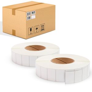 Confezione 43200 etichette bianche a trasferimento termico 1.5X1 pollice autoadesiva forata 3 pollici nucleo etichetta industriale etichettatura - Product Image 1
