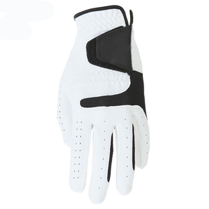 White Cabretta Leather Luxury Golf Glove Stretcher Adjustable Wrist <b>Strap</b> Button Closure Unisex Hand Grips Breathable Outdoor - Product Image 5