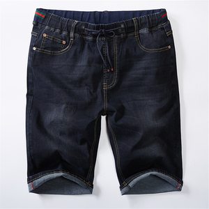 Pantalones Cortos de Mezclilla de Algodón Lavado Oscuro, Estilo Vintage, Holgados y Desgastados, Personalizados, para Hombre, Moda Urbana de Verano - Product Image 4