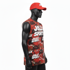 Camiseta sin mangas para hombre, de algodón grueso, con estampado personalizado, logotipo serigrafiado, estilo urbano, 100% algodón, corte holgado. - Product Image 3