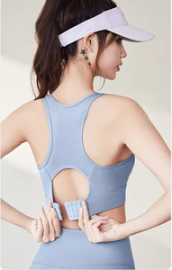 Sujetadores deportivos push-up para mujer, tops deportivos de color liso para fitness, running y yoga, sujetador deportivo de alta sujeción y transpirable para mujer - Product Image 5