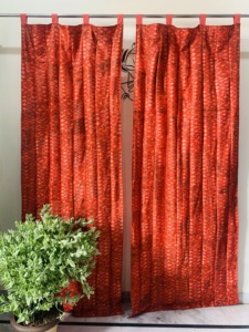 Fait à la main indien Vintage Boho Hippie rideaux décoratifs pour ferme chambre porte fenêtre soie Sari tissu Patchwork coton pour - Product Image 4