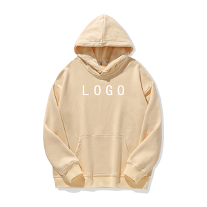 เสื้อฮู้ดดี้โลโก้แบบกำหนดเอง เสื้อฮู้ดดี้ผ้าฝ้ายฟลีซทรงโอเวอร์ไซส์ มีกระเป๋าจิงโจ้ สไตล์สตรีทแวร์ พิมพ์ตามสั่ง ยูนิเซ็กซ์ - Product Image 4
