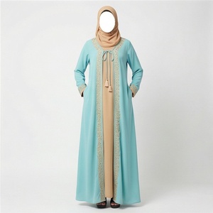 Abaya pour femmes, vêtements décontractés, prix raisonnable, nouveau design tendance, fabrication en usine, toutes tailles disponibles, vêtements islamiques modestes - Product Image 1