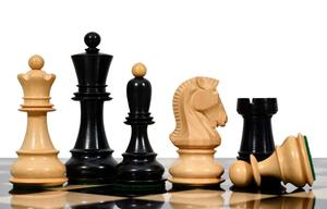 Juego de ajedrez vintage de Dubrovnik de 1950, versión 3.0 de Bobby Fischer, piezas de ébano y madera de boj, Rey de 3.75 pulgadas, al mejor precio. - Product Image 2