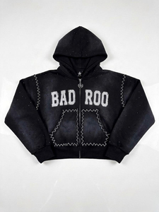 Vente en gros de sweats à capuche pour hommes en molleton épais 100% coton, effet délavé soleil et délavé à l'acide, modèle pull-over d'hiver, avec poche imperméable - Product Image 2