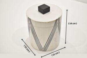 Premium Round Decorative Storage <b>Box</b> with Lid – Modern Resin & MDF Organizer - Product Image 4