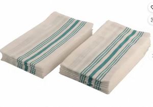 Servilletas Clásicas a Rayas para Bistro, de Algodón Reutilizables, Suaves y Absorbentes, Lavables, para Mesa de Comedor y Cocina - Product Image 6
