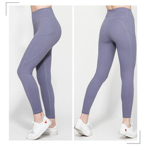 Leggings noirs taille mi-haute VYRRA respirants, longueur intégrale, sportifs, extensibles, en tricot Spandex/Polyester, avec lettres décoratives, pour femmes - Product Image 6