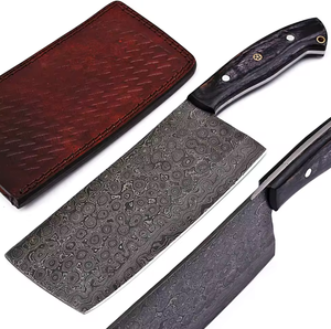 Couteau de cuisine robuste 2026 LEGACY BLADES en acier Damas forgé à la main, manche en bois, ambidextre, compatible lave-vaisselle - Product Image 1