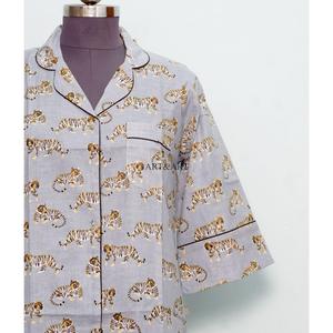 Women's elegant Natural <b>Boho</b> Cotton Shirt Dress Handmade Floral Print Knee-Length Straight Sleeve Eco-Friendly <b>Belt</b> Party Casual - Product Image 3