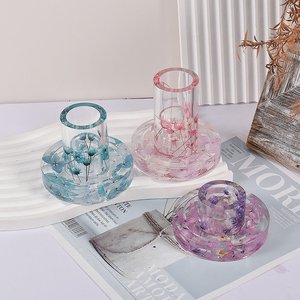 Portavelas de Resina Ecológico Hecho a Mano con Flores Secas Preservadas, Diseño Esférico Elegante, Impermeable, para Actividades Religiosas - Product Image 5